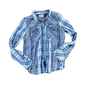 Denim & Supply Ralph Lauren Blue Plaid Button Down Shirt